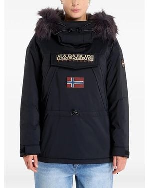 Napapijri Faux-Fur Trim Hooded Jacket - Black