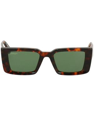 Off-White c/o Virgil Abloh Tortoiseshell Square-Frame Sunglasses - Green
