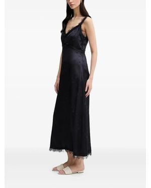 Pedro Del Hierro Madrid Vestido con ribete de encaje - Negro