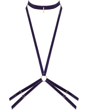 Maison Close Harness aus Samt - Schwarz