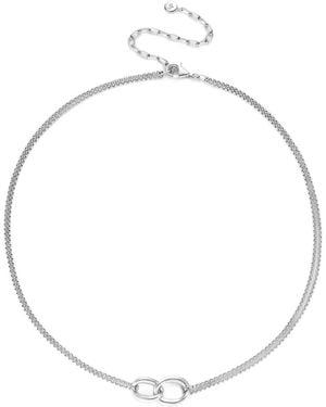 Dinny Hall Wave Double-Link Necklace - White