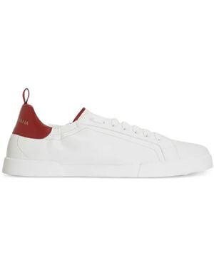 Dolce & Gabbana Portofino Calfskin Trainers - White