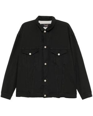 Comme des Garçons Veste En Jean À Boutonnière - Black