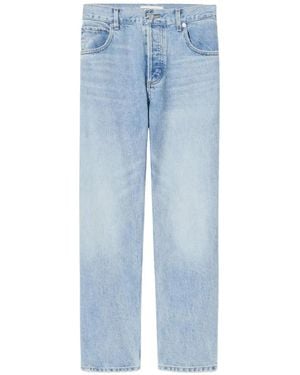 Nili Lotan Washed Straight-Leg Jeans - Blue