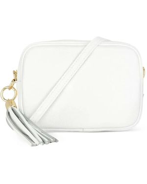 Apatchy London The Tassel Grained-Leather Crossbody Bag - White