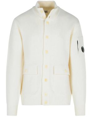 C.P. Company Cardigan mit Linsen-Detail - Weiß