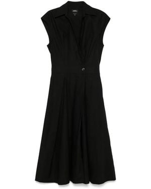 A.P.C. Athéna Midi Dress - Black