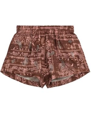 A PAPER KID Paisley Patterned Shorts - Brown