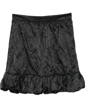 Chloé Falda Midi Con Volante En El Dobladillo - Negro
