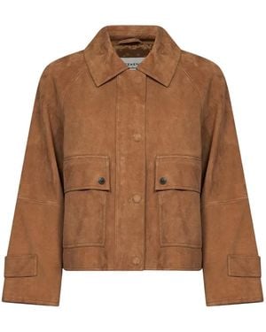 Weekend by Maxmara Raglan-Sleeve Suede Jacket - Brown