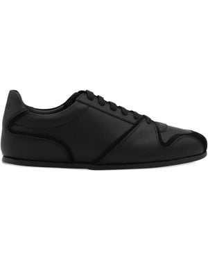 Moschino Leather Suede Panel Trainers - Black