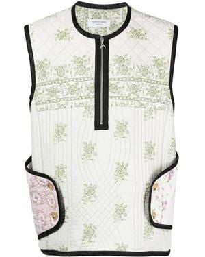 Marine Serre Boutis Floral-Print Armor Gilet - White