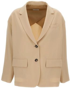 Alberto Biani Two-Button Blazer - Natural