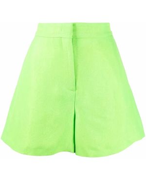 MSGM High-Waist A-Line Shorts - Green