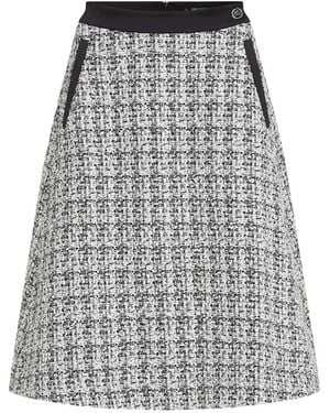 KARL LAGERFELD A-Line Midi Skirt - Gray