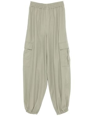 Max Mara Elasticated-Hem Loose Trousers - Green
