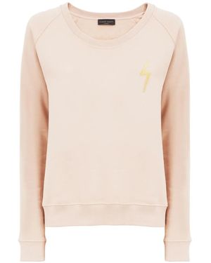 Giuseppe Zanotti Hanane Logo-Embroidered Cotton Sweatshirt - Natural