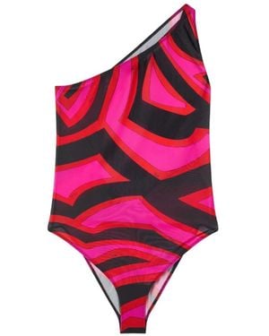 PUCCI Marmo-Print One-Shoulder Bodysuit - Pink