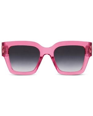 Furla Square-Frame Transparent Sunglasses - Pink