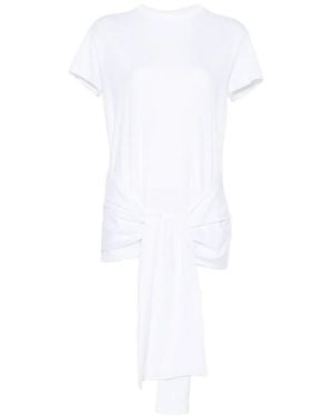 TOTEME Camiseta Con Cintura Lazada - Blanco