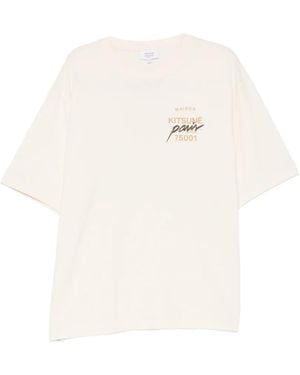 Maison Kitsuné Logo-Print T-Shirt - White