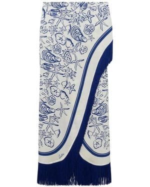 Jonathan Simkhai Russo Fringe-Trimmed Pareo - Blue