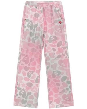 AAPE BY A BATHING AP Camo-Print Track Trousers - Pink