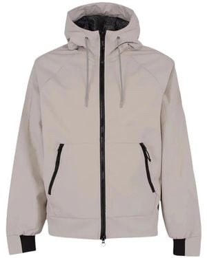 Refrigiwear Logo-Patch Hooded Jacket - Gray