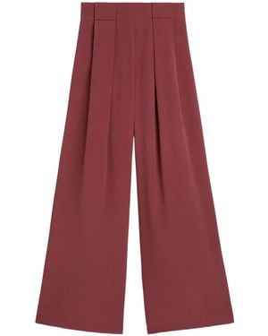 Momoní Aspen Pleated Palazzo Trousers - Red