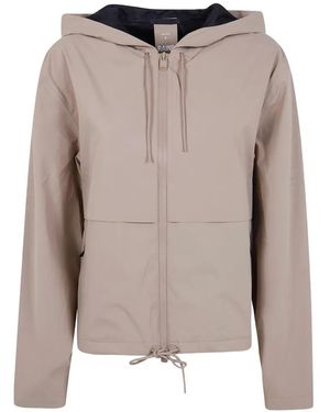Rains "Suva Hardshell" Short String Jacket - Natural