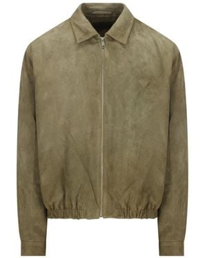 Prada Suede Leather Jacket - Green