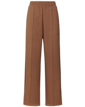 hinnominate Pintuck Elasticated-Waist Pants - Brown