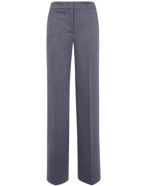 Via Masini 80 Pressed-Crease Straight-Leg Trousers - Blue