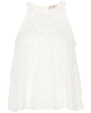 Twinset Sleeveless Round-Neck Blouse - White