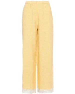 Eres Lagune Linen Trousers - Yellow