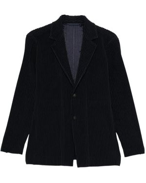 Homme Plissé Issey Miyake Pleated Blazer - Blue
