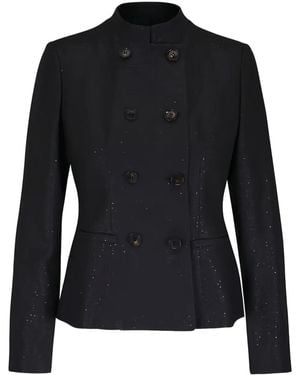 Kiton Chaqueta Con Doble Botonadura - Negro