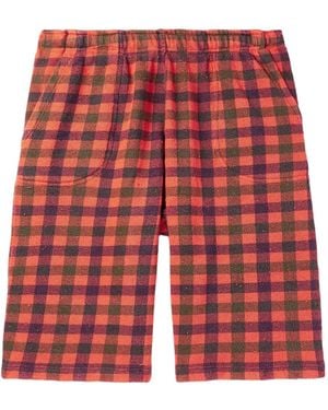 ERL Short À Carreaux - Red