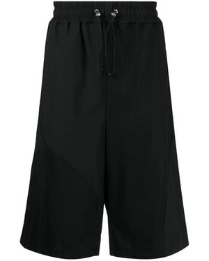 TEAM WANG design Elasticated Track Shorts - Black