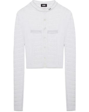 Gcds Tennis Cardigan - White
