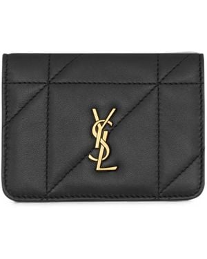 Saint Laurent Jamie Quilted Leather Card Holder - Black