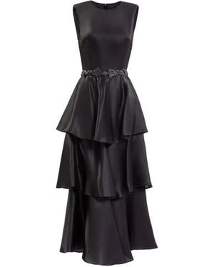 Saiid Kobeisy Ruffled Dress - Black