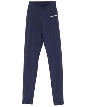 Sporty & Rich Logo-Print Performance Leggings - Blue