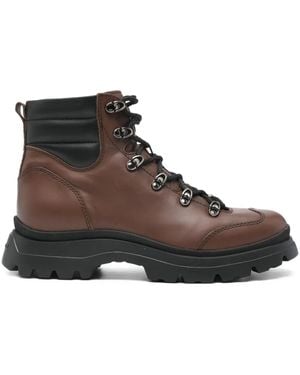Hogan Schnürstiefel Mit Dicker Sohle - Braun