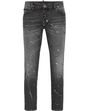 Philipp Plein ミッドライズ スキニージーンズ - グレー