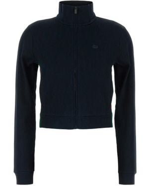 Gucci Sudadera De Canalé Con Tribanda Web - Azul