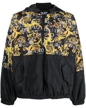 Versace Jeans Couture Logo-Print Hoodie - Black