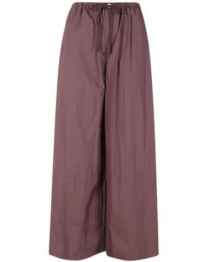 Isabelle Blanche Drawstring-Waist Trousers - Purple