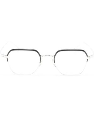 Kame Mannen Occhiali Con Montatura Geometrica - Bianco