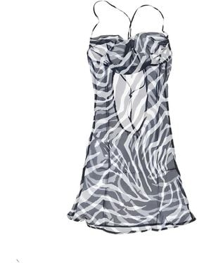 Reina Olga Vestido Corto Carioca - Azul